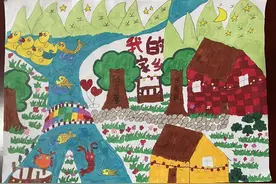 新楼下村学生绘画作品图片