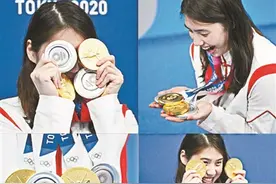 张雨霏：爸爸在天上给我加油呢图片