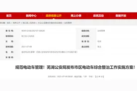 芜湖市区电动车不上牌将被处罚？权威解答来了！图片