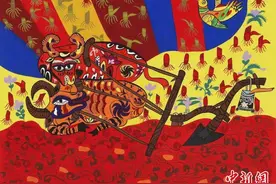陕西省美术博物馆馆藏安塞农民画作品展在尼泊尔上线图片