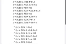 越秀区公布今年第一批51所普惠性民办幼儿园名单（附完整名单）图片