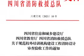 “双减”政策之下 四川出台规范校外培训机构消防审验文件图片