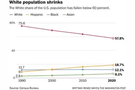 美国加速种族多元化：人口普查数据显示白人占比首次跌破六成图片