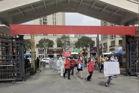 直击广州番禺大石街疫情管控区域服务保障演练图片