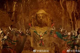 龙门金刚女领舞：吊威亚还原石刻形态，正备战世博会独舞飞天图片