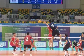 全运会男排决赛过半，浙江体彩男排想进四强剩下三场球要赢两场图片