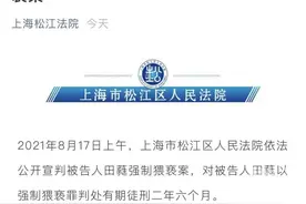 又是女性饮酒后！演员田蕤强制猥亵被判刑两年半！律师说这个刑期还是比较重的图片