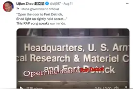 把门儿开开？90后高能diss德特里克堡！赵立坚也转发了图片