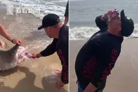 鲨鱼不是开瓶器！美国男子这样开啤酒让网友怒了图片