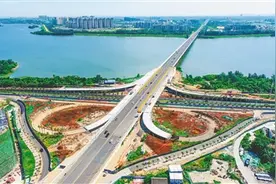 海口海瑞大桥与滨江西路 互通立交项目雏形初现图片
