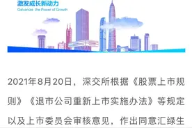 退市股即将“复活”！时隔16年，汇绿生态重新上市，首日不设涨跌幅，深交所提示：避免盲目跟风炒作图片