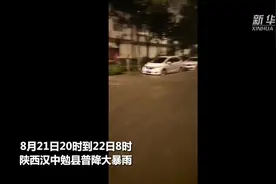 陕西勉县：暴雨来袭 多地内涝严重