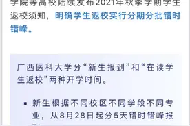 广西多所高校错峰开学：学生返校实行分期分批错时错峰，看看有你们学校吗？图片