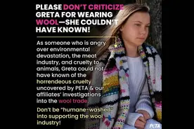用魔法打败魔法？环保少女穿羊毛衫拍时尚杂志，被动物保护者怒喷…图片