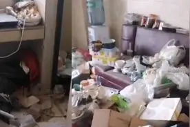广东一小伙退房后留满屋垃圾，打扫花了一千元，管理员：还欠1个月房租图片