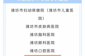 喜讯！潍坊口腔医院被确定为市级高水平专病专科医院图片