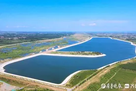 山东大汶口，生态大修复，碧水蓝天共一色图片