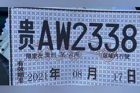 临牌有效期14天，贵阳一男子开百万级越野车被扣12分图片