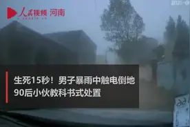 司机暴雨中触电倒地，“90后”小伙教科书式救人图片