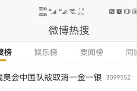 热搜第一！中国队被取消一金一银！又有新进展了…...图片