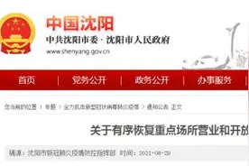 沈阳有序恢复重点场所营业和开放图片