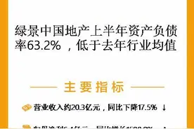 镁刻·中报速读 | 绿景中国地产：上半年营收下降17.5%至20.3亿元，毛利率超去年行业均值图片
