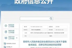 谨慎食用！昆明发布风险预警图片