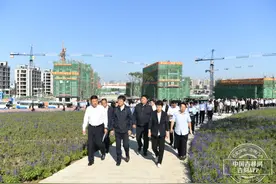 梅河口市委书记王爱明等领导对全市重点建设项目进行巡检图片