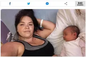 心真大！英国女子临产前4小时才发现自己怀孕了，此前误以为胀气图片