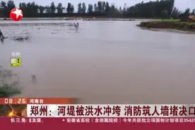 郑州：河堤被洪水冲垮  消防筑人墙堵决口视频封面