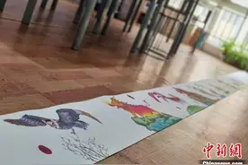 兰州9岁男孩绘《山海经》10米长卷：绘画让我更自信了图片