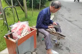 “磨剪子来，戗菜刀” 仪陇街头再现童年记忆——图片