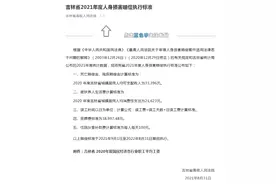 吉林省2021年度人身损害赔偿执行标准公布图片