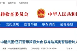 中铝集团集体观看该集团巡视办原主任的“双面人生”警示教育片图片