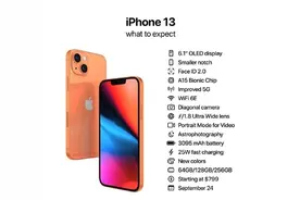 iPhone 13详细参数曝光：确定14日发布图片