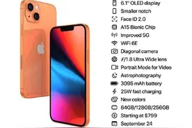 iPhone 13详细参数曝光：确定14日发布图片