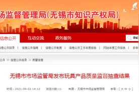 江苏无锡市市场监管局抽检玩具20批次 合格率90%图片