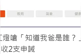 台退休警察爆料：谢长廷养子闯红灯还呛“你知道我爸是谁吗？”图片