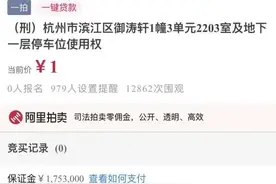 杭州两套“千万豪宅”1元起拍！原房主是同一人，出逃后被缉捕回国图片
