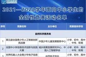教育部公布中小学生全国性竞赛活动名单，这些竞赛活动与文艺有关图片