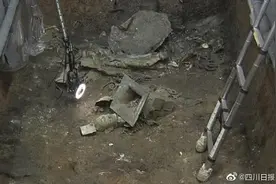 三星堆出土文物近万件 8号坑初现国宝级大型青铜器图片