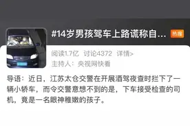 胆子忒大！14岁男孩驾车上路称自己39岁：爱敷面膜显年轻图片