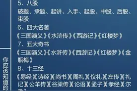 收藏！教师资格证考试最常考的100个中国文学常识图片