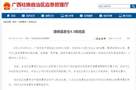广西通报德保县4.3级地震：有山石滚落导致一民房的左侧和厨房受损图片