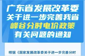 广东省峰谷分时电价政策，10月1日起按新的分时电价标准执行图片