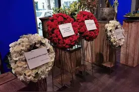 台湾网红跨海送花环给“驻德代表”，用德文呛：“下民易虐、上天难欺”图片