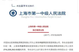 上海一中院发布悬赏公告最高2100万 涉前山西首富李兆会图片