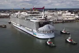 世界最大邮轮完成海上测试，明年将首航美国和欧洲，订票火爆图片