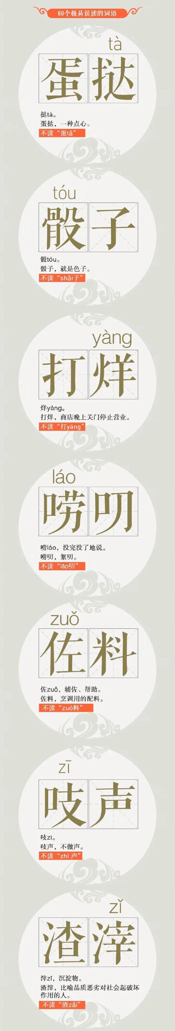 汉字嫉组词语（60个极易读错的词）