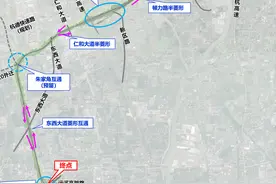 杭州中环余杭段，8处枢纽互通和16对平行匝道位置确定图片